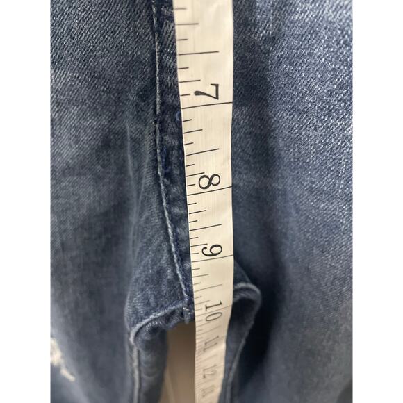 Juicy Couture Y2k  Woman Distressed Denim Rhinestones SZ 14 - Picture 4 of 8